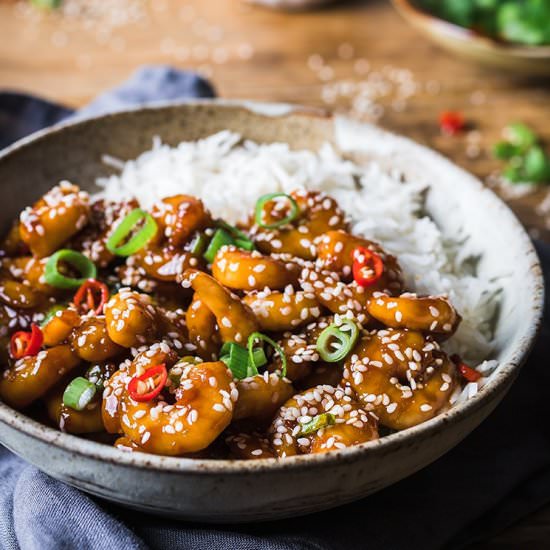 Chinese Prawns Recipe - Recipe photo by SundaySupper