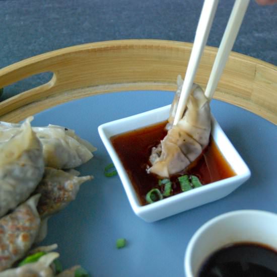 Vegan Gyoza Dumplings w/ Lentils - Recipe photo by Willamettetransplant