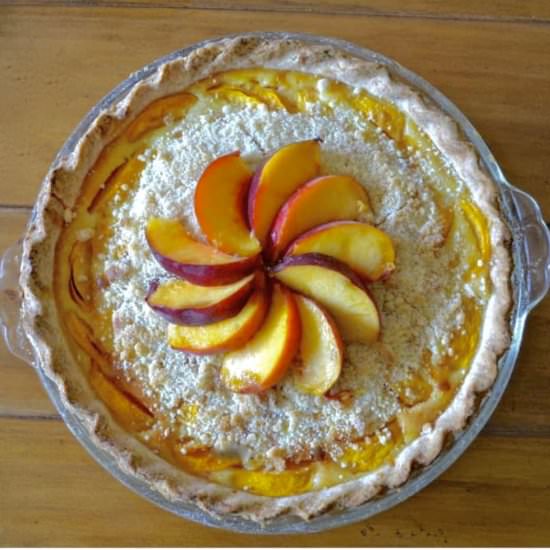 custard peach pie - Recipe photo by christinascucina
