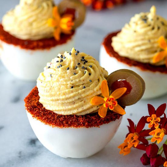 Spicy, Smoky Deviled Eggs - Recipe photo by shekeepsalovelyhome