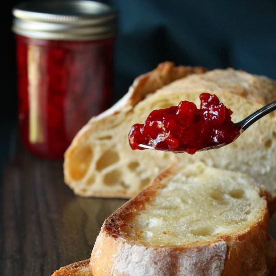 Easy Amaretto Sour Cherry Jam - Recipe photo by dishnthekitchen