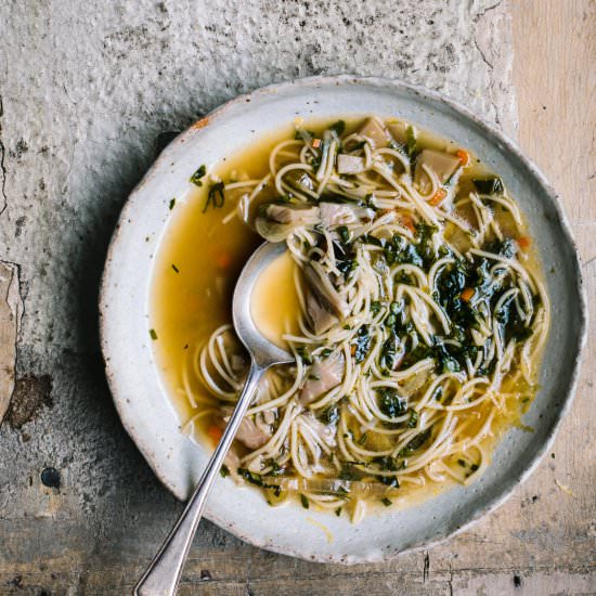 Vegan Chicken Noodle Soup - Recipe photo by My Goodness Kitchen