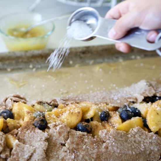 Peach Blueberry Crostata - Recipe photo by thegoldenbeets