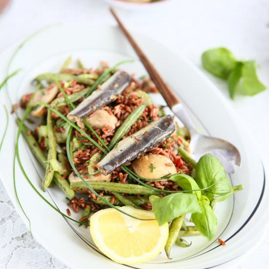 Red Rice Salad with Green Beans - Recipe photo by angiesrecipes