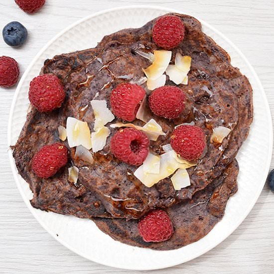 Blueberry Quinoa Pancakes - Recipe photo by ADkitchen