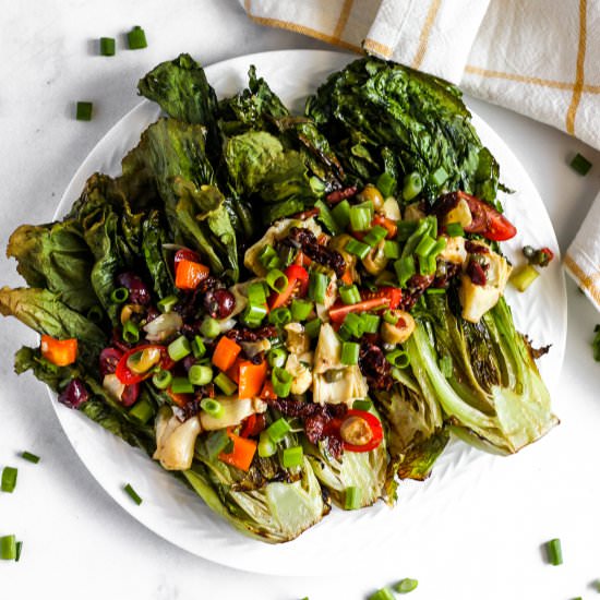 Grilled Romaine Greek Salad - Recipe photo by tararochfordnutrition