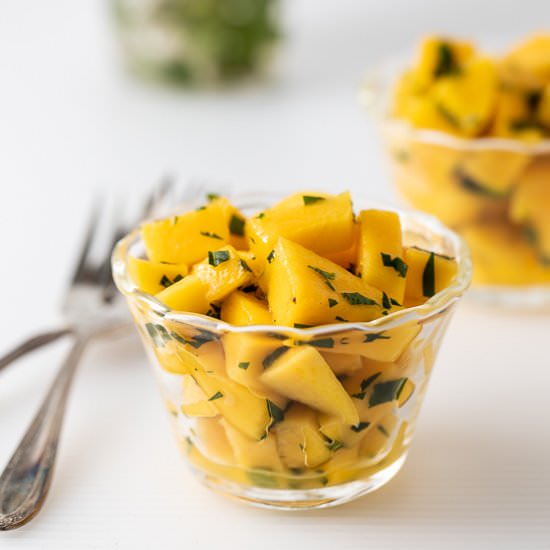 Mango Salad with Mint - Recipe photo by sidewalkshoes
