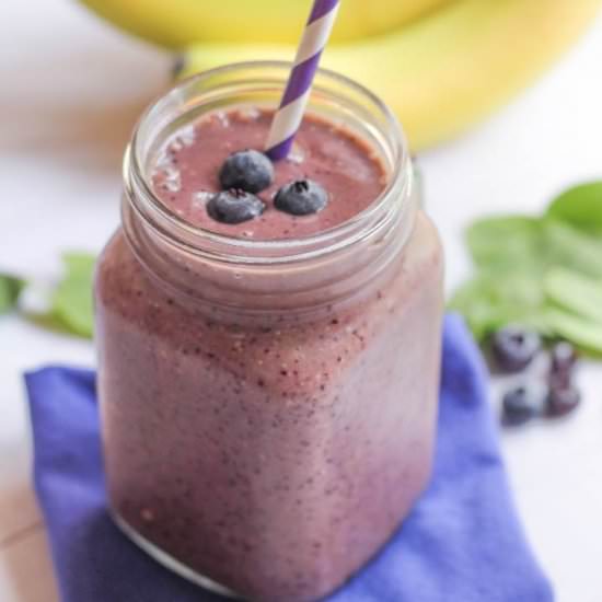 Hidden Veggie Blueberry Smoothie - Recipe photo by keepingthepeas