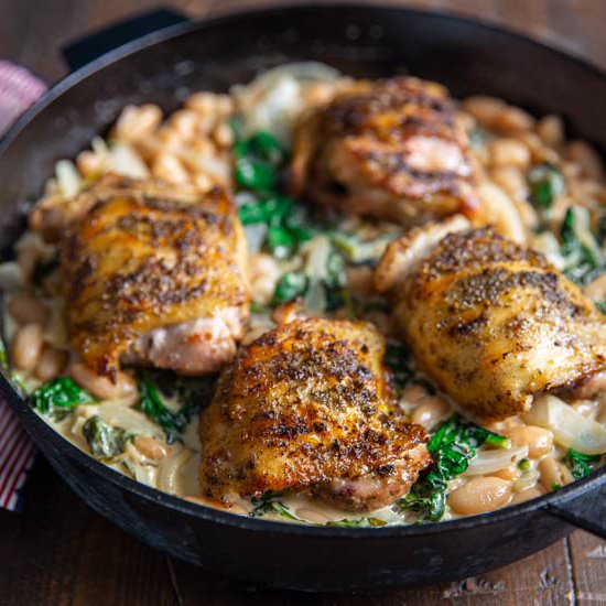 Creamy Lemon Garlic Chicken Thighs - Recipe photo by TheBBQBuddha