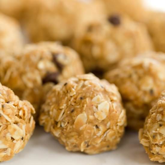 Peanut Butter Oat Balls - Recipe photo by thehealthykidstable
