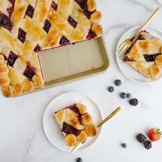 Berry Slab Pie - Recipe photo by thewoodandspoon