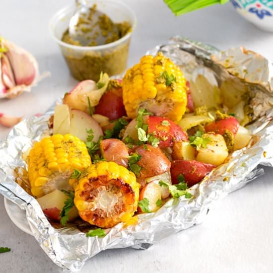 Foil Packet Potatoes - Recipe photo by healingtomato