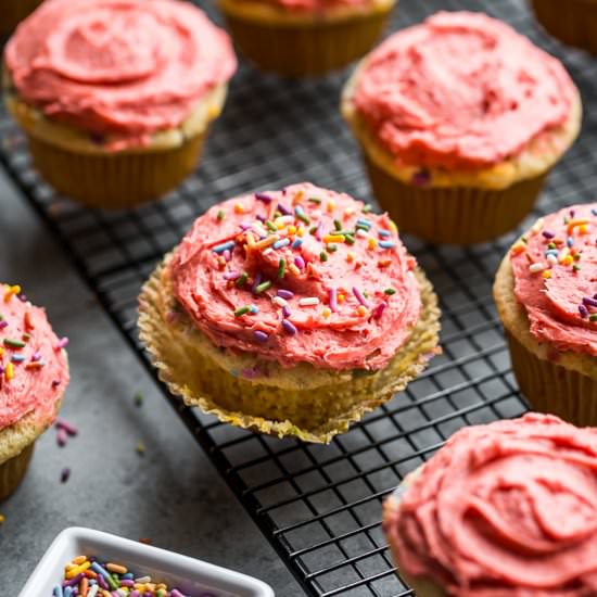 Natural Funfetti Cupcakes - Recipe photo by Get Inspired Everyday