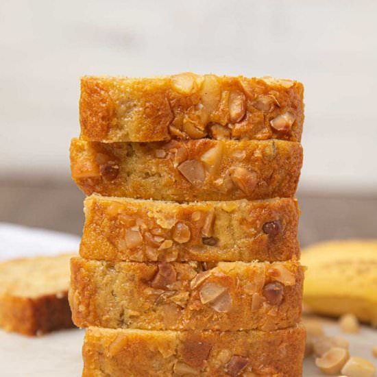 Macadamia Nut Banana Bread - Recipe photo by dinnerthendessert
