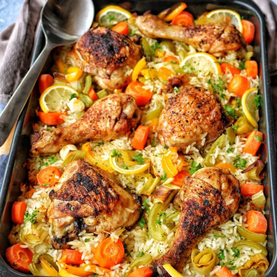 Chicken with Rice and veggies - Recipe photo by Feelgoodfoodandmore