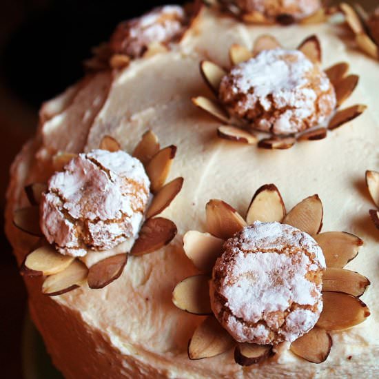 Chocolate Almond Tiramisu Cake - Recipe photo by TwoBitTart