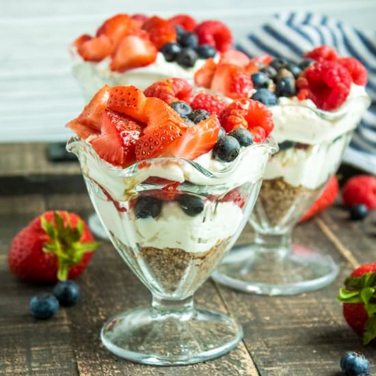 No-Bake Berry Cheesecake Parfait - Recipe photo by Madeinapinch