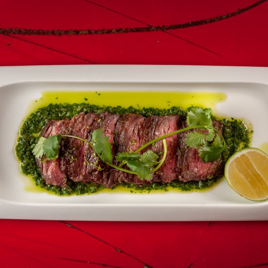 Skirt Steak With Chimichurri - Recipe photo by EatTheReal