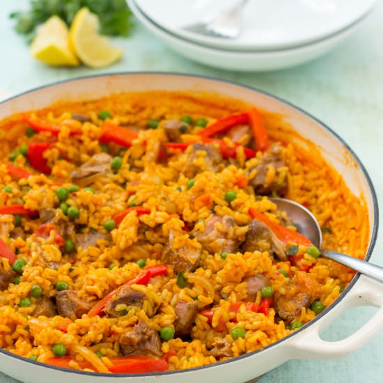 Lamb Paella (Paella de Cordero) - Recipe photo by easypeasyfoodie