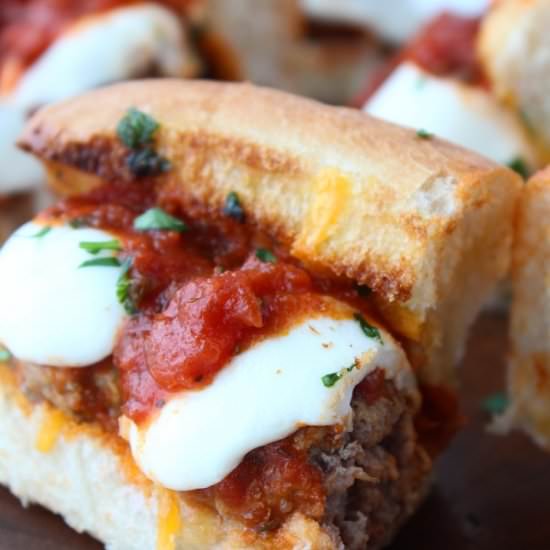 Cheese Bread Meatball Sliders - Recipe photo by waystomyheart