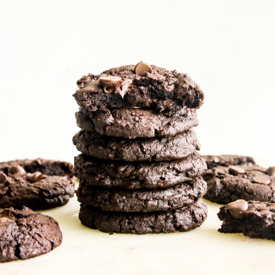 Double Chocolate Cookies - Recipe photo by The Desserted Girl