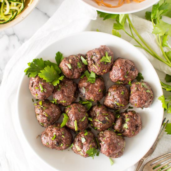 Beef & Mushroom Meatballs - Recipe photo by Thenaturalnurturer