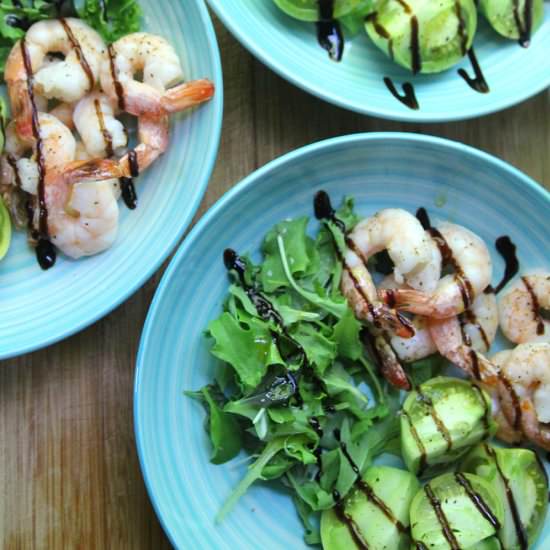 Roasted Shrimp & Green Tomato Salad - Recipe photo by cucinabella