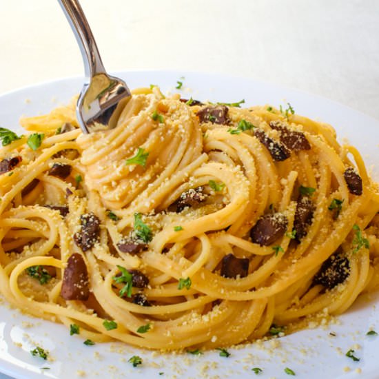 Vegan Carbonara - Recipe photo by healthymidwesterngirl
