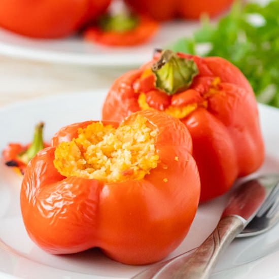 Millet Stuffed Bell Peppers - Recipe photo by slavicvegan