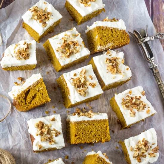 Pumpkin Cake with Cream Frosting - Recipe photo by Blondie-ish at kitchen