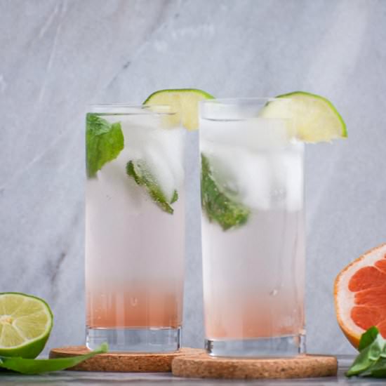 Ruby-Red Grapefruit Vodka Soda - Recipe photo by thehangrychickpea