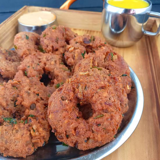 Flattened Rice Fritters Poha Vadai - Recipe photo by Nitha Kitchen