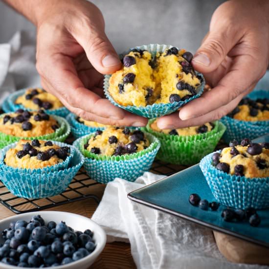 Almond flour blueberry muffins - Recipe photo by photosandfood