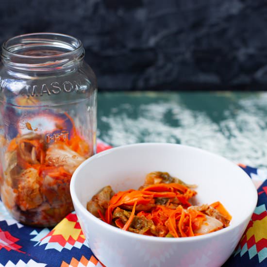 How to make vegan Kimchi easily - Recipe photo by TheHungryHerbivore