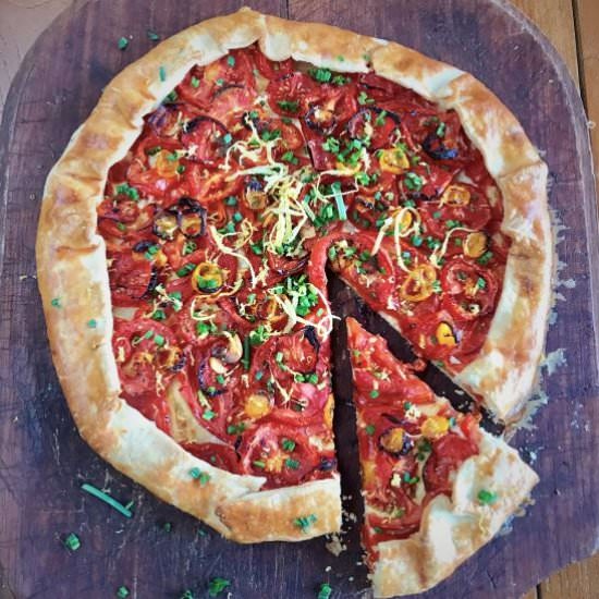 Tomato galette - Recipe photo by Italian Chips