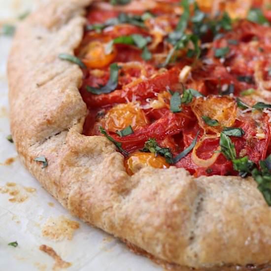 Rustic Tomato Tart with Rye Crust - Recipe photo by truenorthkitchen