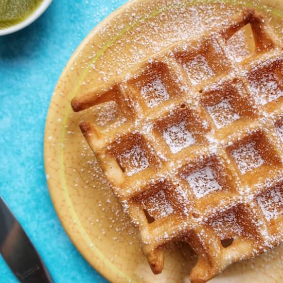 GF Vegan Mochi Waffle - Recipe photo by mybfisgf