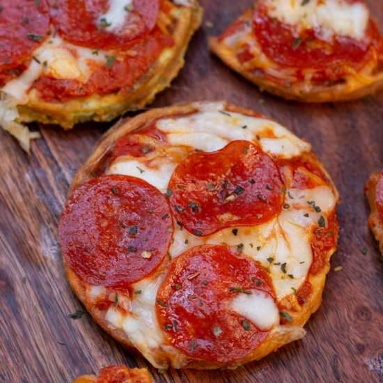 Keto Pizza Chaffle Recipe - Recipe photo by Low Carb Inspirations