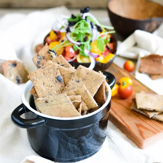 Chickpea crackers with olives - Recipe photo by lipodve