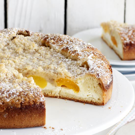 Apricot and Ricotta Brioche Cake - Recipe photo by lilcookieblog