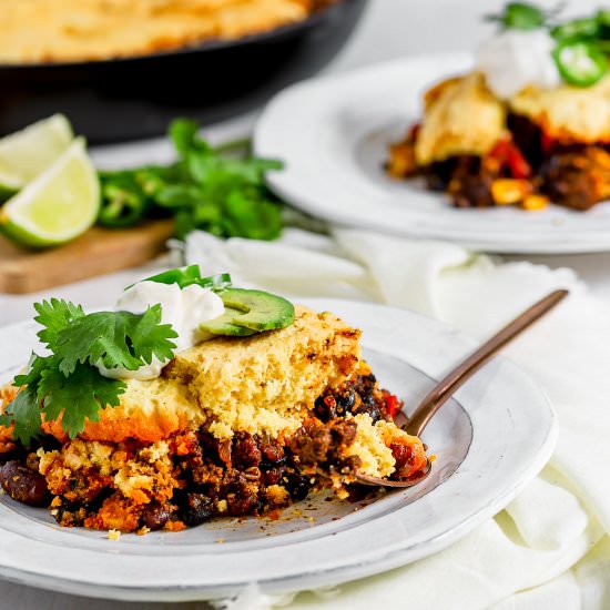 One Skillet Cornbread Chili - Recipe photo by SprinklesandSeaSalt