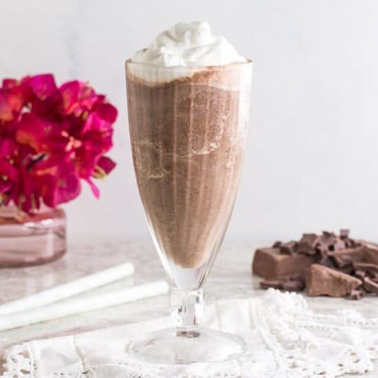 Low FODMAP Frozen Hot Chocolate - Recipe photo by FODMAP Everyday