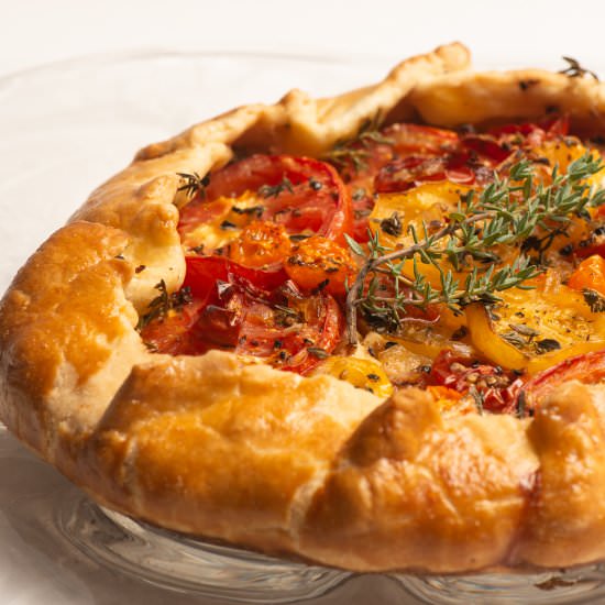 Heirloom Tomato Galette - Recipe photo by Blue Cayenne