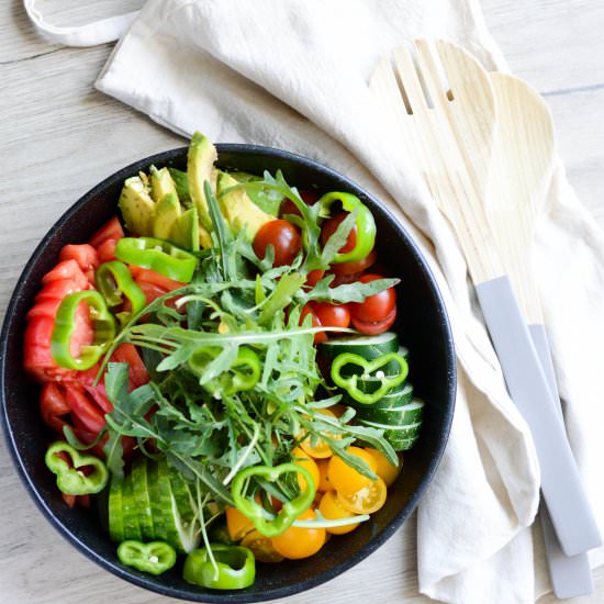 Fresh salad with beluga lentils - Recipe photo by lipodve