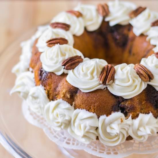Butter Pecan Cake w/ Cream Cheese - Recipe photo by ambslovesfood