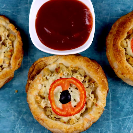 Mini Chicken Puff Pizza - Recipe photo by Tasted Recipes