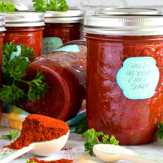 Canned Preserved Chili Sauce - Recipe photo by byronethomas