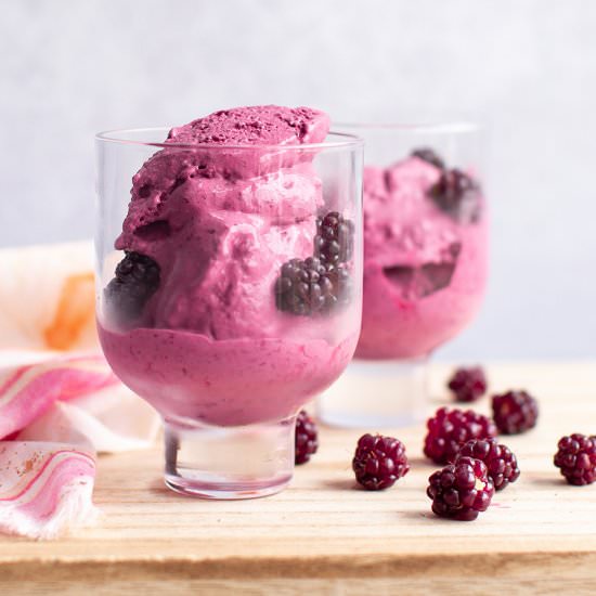 Quick Blender Blackberry Ice-Cream - Recipe photo by KetoDietApp