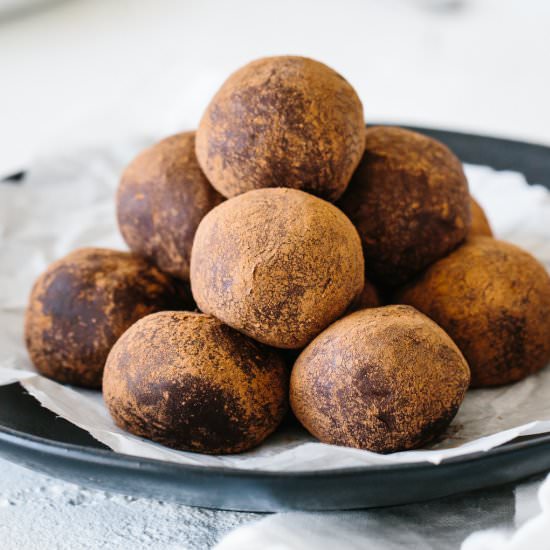 Peppermint Truffles - Recipe photo by Downshiftology