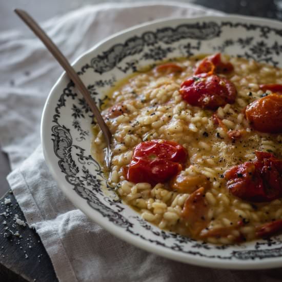 Cherry tomato risotto - Recipe photo by tetisflakes